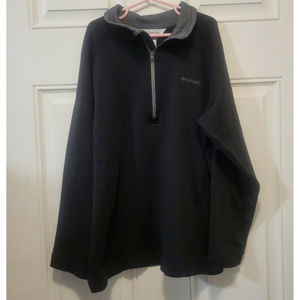 Youth Columbia Pullover Top Sz 1012 Black Quarterzip